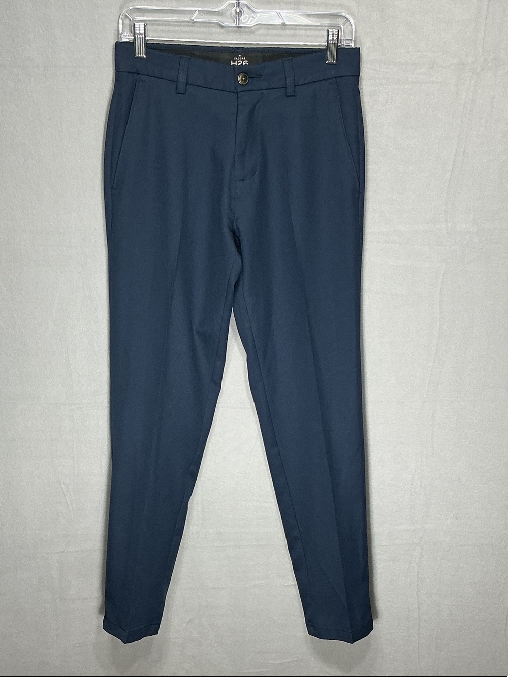 Haggar H26 Men's Blue Slim Fit Performance Dress Pants Chinos Trousers